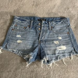 Abercrombie & Fitch Light Wash Denim Shorts